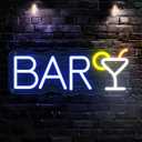 Bar Neon Sign 14x 9 in, Led Neon Light Decor for Home,Restaurant,Music Concert,Pub,Cocktails Party