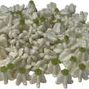 100 PCS Medium White Crown Flower Clay Beads (06) for Jewelry Making DIY Craft Supplies 14 mm