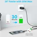 Anker iPhone 17/16 Charger, 2-Pack 20W Fast USB C Charger Block, for iPhone 16/16 Pro Max/15 Series/iPad Pro and More (Black, 2 Pack & 2 Cable)