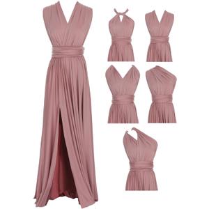 Edaydress Full Length one Dress with Over 100 Styles Multi Ways wrap Convertible Infinity Slit Bridesmaid Dresses (0 to 26(XS-XXXL), 41 Light Polignac)
