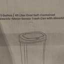 iTouchless 13 Gallon Oval Touchless Sensor Trash Can with Odor Filter, Fingerprint-Proof Stainless Steel, 50L Automatic Kitchen Garbage Bin, Smart Hands-Free Motion Lid, Quiet Soft-Close