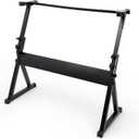 Adjustable Z-Style Piano Keyboard Stand for 54-88 Key Digital Pianos - Heavy-Duty Support with Height Markings, Tool-Free Assembly & Non-Slip Stability, Professional Piano Stand for Stage & Home Studio with More Comfortable Legroom
