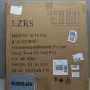 LZRS 2-Panel Freestanding Foldable Wood Dog Gate  Solid Wood & Steel Wire, Chew-Resistant Pet Barrier for Indoor Use, Ideal for Small to Medium Dogs, White