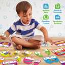 CVC Puzzle Cards for Kids, Toddler Speech Therapy Toys, 3 Letter Word Puzzle, Reading Spelling Game, Preschool Classroom Must Have