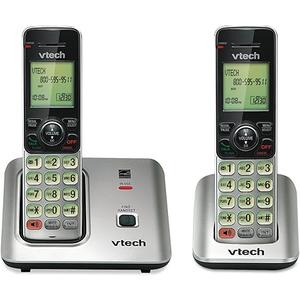 VTech CS67192 2Handset Cordless Phone with Caller ID/Call Waiting, Handset Intercom & Backlit Display/Keypad, Silver