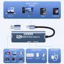 HDMI Video Capture Card 4K Recording 1080P 60FPS Output HDMI to USB A/C Capture Device for Quest 3, PS5/4, Switch2/1, Camera, Xbox, Tablet, PC, OBS, MacOS/Windows, Plug & Play