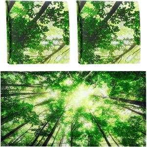 Hortsun Pack of 2 Fluorescent Light Covers 4 x 2 Feet Magnetic Ceiling Light Cover Room Supplies for Home Office(Spring Forest)