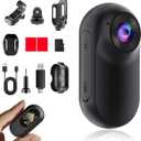 Mini Body Camera 1080P, Thumb Size Wearable Helmet Camera, Clip On Action Cam, Body Cam for Cycling Travel Sports(Matte Black)