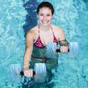 2 x Aquatic Exercise Dumbbells, 2PCS Aqua Fitness Barbells, High-Density EVA-Foam Dumbbell Set, Pool Weights Dumbbells Set for Water Aerobics Weight Loss, Pool Fitness, Water Exercise