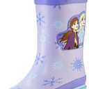 Disney Frozen 2 Girls Anna and Elsa Purple Rubber Easy-On Rain Boots - Size 8 Toddler