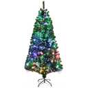 7 ft. Pre-Lit Fiber Optic PVC Artificial Christmas Tree with 820 Branch Tips