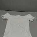 Fisoew Off The Shoulder Tops for Women - Going Out Summer Short Sleeve Shirts Cute Y2k Sexy 2026 Date Basic Outfits (White, S)