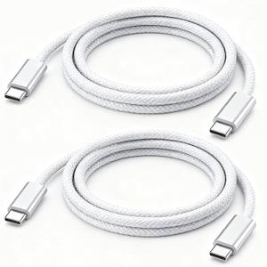 240W Google USB-C Charge Cable[2-Pack],USB C to USB C Cable, Fast Charging Cord for Pixel 10 Pro XL/10 Pro/10A/10 Pro Fold/9A/9 Pro Fold/8/8A/7/6/5/4/3, iPhone 17/16/15/17e,Chromebook/Macbook Pro/Air
