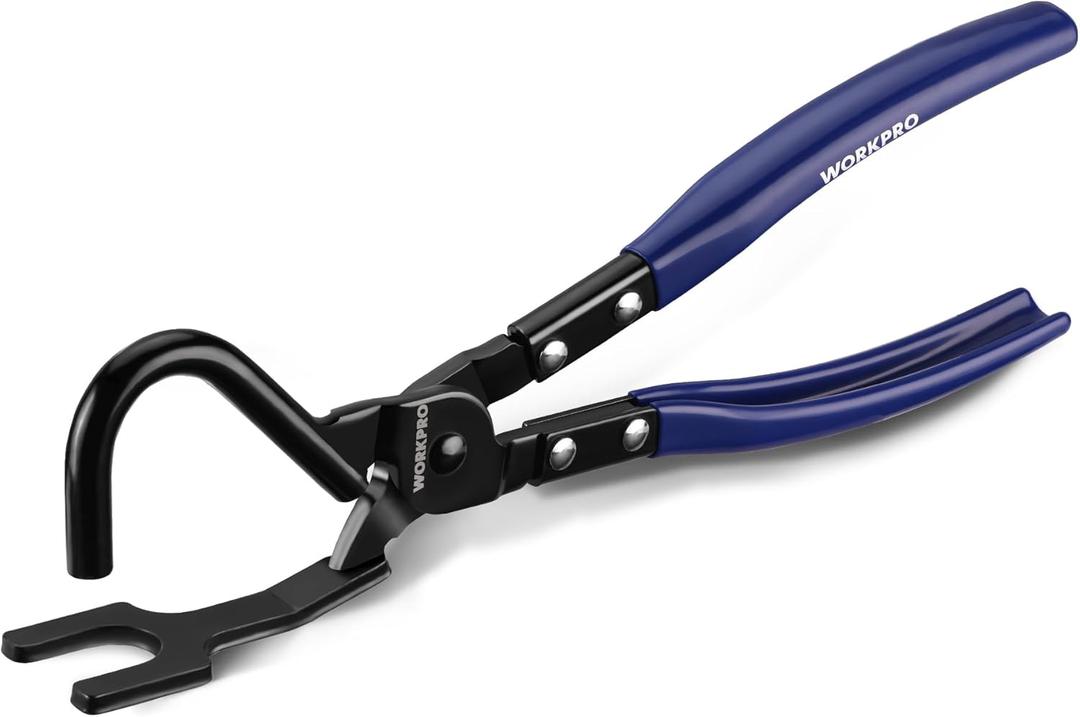 Workpro Exhaust Hanger Removal Tool Heavy-Duty Exhaust Hanger Pliers for Car & Truck Rubber Exhaust Hangers Muffler Hanger, Non-Slip Grip, Compatible with Most Domestic & Imported Exhaust Systems