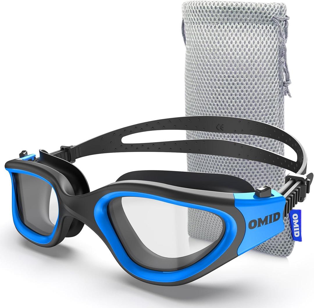 OMID Swim Goggles, P2 Lite Comfortable Anti-Fog Swimming Goggles for Men Women Adults Youth