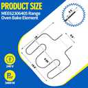 MEE62306405 Oven Stove Bake Heating Element Compatible with LG FC457HFB FC457HFD FC457HFW, MEE62306405 Range Bake Element 240V 3400W Replace MEE62306401 AP6837264 4929206 PS12716127 PS6883933 2674422