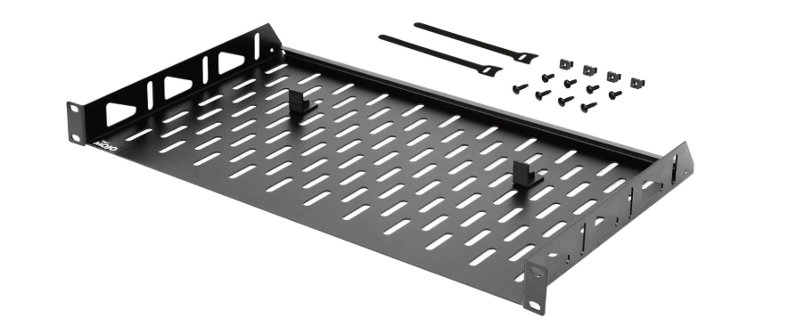 Tecmojo 1U Rack Shelf,19 inch Rack Shelf 10 inch Depth,Rack Mount Shelf with Anti-Slip Stops,Server Rack Shelf and Network Shelf for 19 in Equipments, 55lbs Capacity of Vented 1U Shelf,No Lip