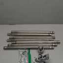 Ameriican Flag Pole Kit,  5 Ft Aluminum No Tangle Spinning Pole and Multi-Position Flag Pole Bracket (Silver)