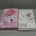 Lighted Makeup Vanity Mirror, Height Adjustable Trifold Mirror with Seamless Light Strip, 1X/2X/3X/10X Magnification, 2000mAh Rechargeable Desk Mirror, Dimmable 3 Color Lighting, Gifts for Mom Women (Creamy White)