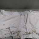 Gocolloa Women Plus Size Jean Shorts Sexy Stretchy High Waisted Frayed Raw Hem Denim Shorts, White, Size: 26W