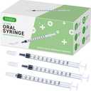 50 Pack 1ml Syringes with caps for Liquid, Oral, Colostrum Collector Feeding without Needle, Individually Wrapped