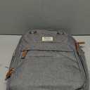 RUVALINO Diaper Bag Backpack-Multifunction Travel Baby Diaper Bag with Changing Pad, Insulated Bottle Holders & Pacifier Case, Large Capacity, Waterproof, Gray