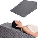 Wedge Pillow 10in Bed Wedge Pillow for Sleeping, Snoring, Back Support, After Surgery, Triangle Pillow, with Washable Cover, Gray