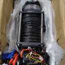 CXRCY 12V Electric Winch,20000LBS Load Capacity Synthetic Rope Towing Winches for Jeep Truck SUV,with Wired Handle and Wireless Remote