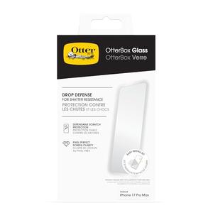 OtterBox iPhone 17 Pro Max Glass Screen Protector - Shatterproof, Fingerprint Resistant, iPhone Glass Screen Protector