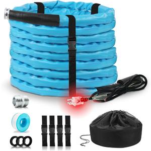 OEBLD Heated Water Hose for Rv (100ft L x 5/8"ID) 4.0 Upgraded Function with Energy Saving Thermostat to Keep Drinking Water Running in down to -45, Designed for Campers,with Storage Bag, Anti-Freeze