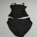 Eomenie Women's Swimsuit Tankini Tummy Control Bathing Suits Two Piece Full Coverage Slim Swim Suits with High Waisted Bottom L