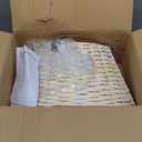 24 Inch Wicker Christmas Tree Collar, Handwoven Rattan Tree Base Cover with Cable Slot and Metal Frame, Durable Tree Stand Cover for Xmas Trees, Indoor Outdoor Use (Natural)