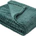 Fuzzy Blanket or Fluffy Blanket for Baby, Soft Warm Cozy Coral Fleece Toddler, Infant or Newborn Receiving Blanket for Crib, Stroller, Travel, Decorative (28Wx40L, XS-Black Green)