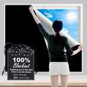 100% Blackout Blind Curtains Window Cover [157" x 59" XXL] [DIY Cut to Any Size or Shape] [Hook & Loop Tabs][ Portable Bags for Travel] [Light & UV Blocking ] for House,Nursery,Apartment (Black and Silver-grey)