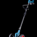 2 x Battery 6.0Ah Cordless Grass Trimmer Electric Weed Wacker with Wheels Grass Trimmer Kit, 48VF Blue Lawn Edger Mower Set Brush Cutter Li-ion Battery Operated for Garden Yard Pruning