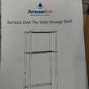 AmazerBath Bamboo Over The Toilet Storage Shelf, 2-Tier Over Toilet Organizer Rack, Freestanding Above Toilet Shelf for Bathroom, Laundry, Space Saver, Natural Color