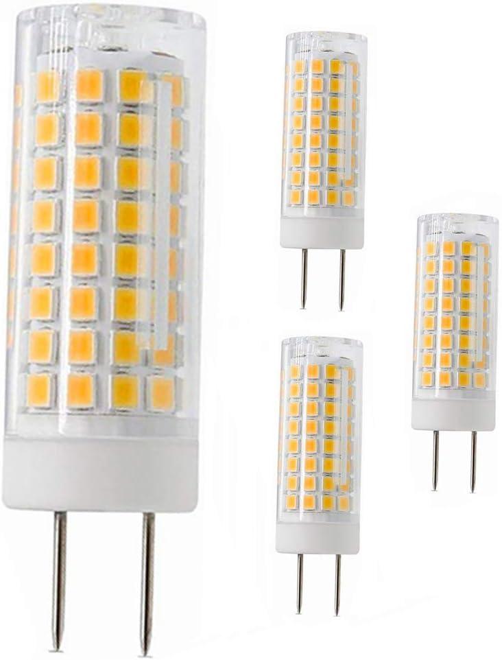 G8 Led Bulb, All New 75W Halogen Bulb Replacement, Dimmable 7W T4 G8 Led Lamps, G8 Bi-pin Base Bulb, AC120V 720lm, Under Cabinet Counter Light, Kitchen Lighting and Puck Lights, 3000K Warm White 4pack