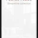 Americanflat 12x24 Picture Frame with Polished Plexiglass - Streamline Collection - Thin Border Picture Frame for Wall Display - Hanging Hardware Included - Black
