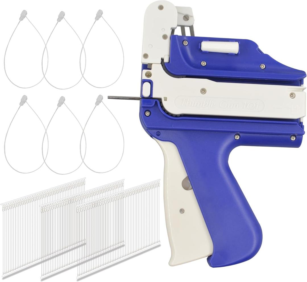 No Piercing Hang Tag Loop Gun Includes 5000 Plastic 5'' Loop Fasteners No Damage to Clothing No Needle Hole Left,Also for Boutiques Retail Merchandise,Improve Efficiency Heavy Duty Tagging Gun.