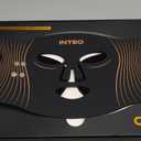 INTEO Red Light Therapy for Face, 3 Modes Portable Led Face Mask Light Therapy with Remote, Near-infrared 850 Red Light Mask with Timing Function, Led Light Therapy At Home 180 LED Beads, Black Golden