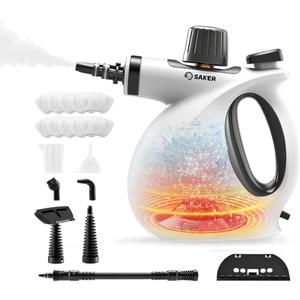 Saker Handheld Steam Cleaner New,Portable Steam Cleaner for Home,1050W Steam Cleaner,8 Fiber Cloths for Quick Heating & Deep Cleaning of Floors, Cars, and Kitchen