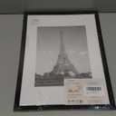 upsimples 12x16 Picture Frame, Display Pictures 8.5x11 with Mat or 12x16 Without Mat, Wall Hanging Photo Frame, Black, 1 Pack