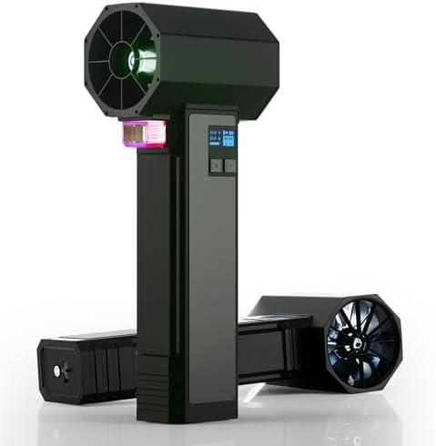 XOOPON Turbo Dryer Blower with LED Light, Air Blower for Car Drying, Instant Thrust of 1600G and 220MPH, 4 Speeds, Portable Cordless Electric Leaf Blower (Silk Black)