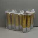 Upigi 100 Pcs Gold Plastic Cups,12oz Gold Rimmed Plastic Cups,Heavy Duty Disposable Plastiic Glasses Cocktail Glasses Premium Cup with Gold Rim for Party,Wedding,Christmas