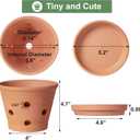 6 Inch Terracotta Orchid Pots with Holes, Saucers - 3 Pack Clay Orchid Planter Pots for Repotting, Small Terra Cotta Pot, Indoor & Outdoor, Promotes Air Circulation