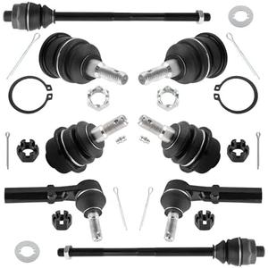 YMAUGP 8pcs Front Suspension Kit Inner Outer Tie Rod Ends Upper Lower Ball Joints For Chevy Silverado 1500 2500 3500 Suburban 2500 For GMC Sierra 1500 2500 3500 For Hummer H2 K6693 K6696 ES3488 ES3609