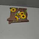 Geetery 4 Pcs Sunflower Kitchen Wall Decor Accessories Wood Rustic Sunflower Home Letters Decor Hanging Wall Art Signs Decorations for Home Living Room Kitchen Bedroom (Brown)