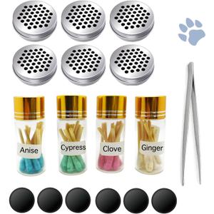 Dog Scent Work Tins Training Kit Nose Work Containers Magnetic Dots Scent Work for Dogs Training Smell Aluminum Cans (6 tins+4 Scent Work kit)