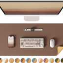 YSAGi Double-Sided Desk Pad, Leather Desk Mat, Eco Cork Desk Pad Protector, Large Mouse Pad for Desk, Waterproof Desk Blotter Pad, Desk Writing Pad for Office Work/Home(23.6"x13.7",Coffee+Cork)