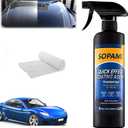 Sopami Car Coating Spray - Quick Effect Coating Agent, Hydrophobic Wax Polish, Scratch Repair & Waterless Wash, Oil Film Emulsion Glass Cleaner, Long-Lasting Shine (1Pcs)